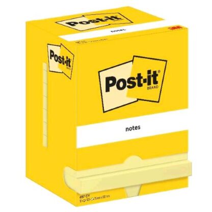 3M POST-IT BLOCCHETTO 76X102 mm 102 FOGLI GIALLO CONF 12 Pz.
