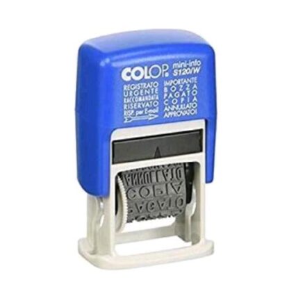 COLOP S120W TIMBRO POLINOMIO AUTOINCHIOSTRANTE CARATTERE 4 mm BLU