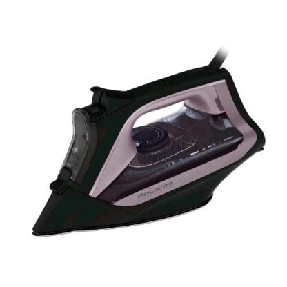ROWENTA DW4345 EXPRESS STEAM FERRO DA STIRO A VAPORE PIASTRA IN ACCIAIO INOX CON TECNOLOGIA MICROSTEAM SISTEMA ANTICALCARE INTEGRATO COLPO VAPORE 200 G/MIN POTENZA 2600 WATT NERO E ROSA