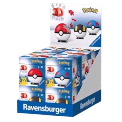 RAVENSBURGER ESPOSITORE POKEMON POKEBALL PAZZLE 3D CONF 12 Pz.