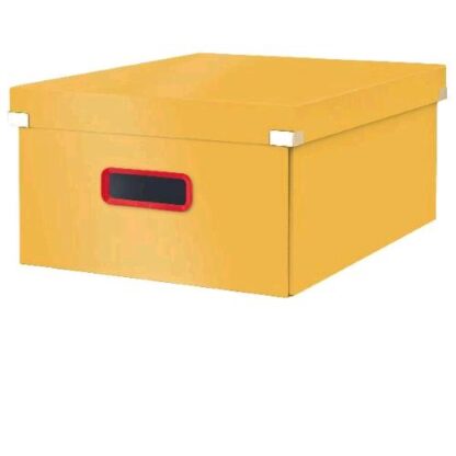 LEITZ COSY CLICK&STORE L SCATOLA CON COPERCHIO IN TRUCIOLATO LAMINATO IN PP 200X369X482 mm GIALLO