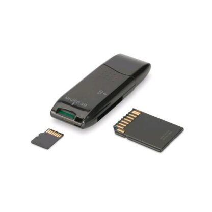 DIGITUS CARD READER ESTERNO LETTORE MULTI SCHEDE MICRODSD / SD USB 2.0 NERO