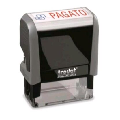 TRODAT PRINTY 4912 PAGATO TIMBRO DI TESTO AUTOINCHIOSTRANTE PIASTRA 18X47 mm