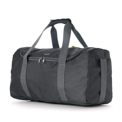 IN TEMPO BORSA SPORT RIPIEGABILE READY IN TESSUTO ANTIGRAFFIO TRACOLLA ESTENSIBILE IDEALE PER VIAGGI SPORT E LAVORO DIMENSIONI 48 X 20 X 27 CM ANTRACITE