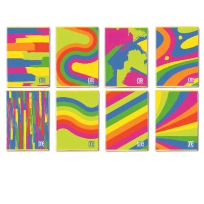 BLASETTI FANTAFLUO QUADERNO PUNTO METALLICO 80GR 210X297 mm A4 20 FOGLI A QUADRETTI 5M FANTASIE ASSORTITE CONF 10 Pz.