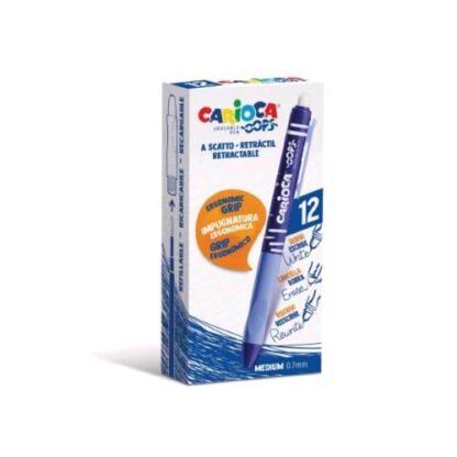 CARIOCA OOPS PENNA A SFERA A SCATTO CANCELLABILE TRATTO 0.7 mm INCHIOSTRO BLU CONF 12 Pz.
