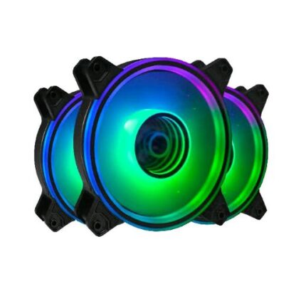 NOUA MIRA 3 VENTOLE PWM INFINITY MIRROR ARGB RGB INDIRIZZABILI EFFETTO SPECCHIO VENTOLE PER CASE DA 120 MM 1100RPM CON FAN HUB E TELECOMANDO SINCRONIZZATO CON SCHEDA MADRE 5V A 3 PIN