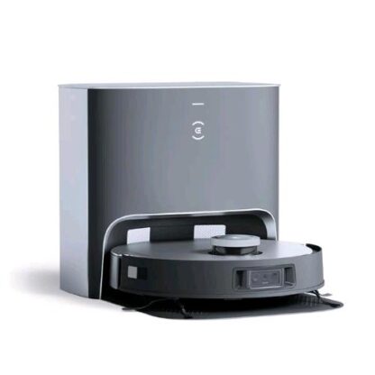 ECOVACS DEEBOT X1 PLUS ROBOT ASPIRAPOLEVERE LAVAPAVIMENTI COMANDO VOCALE SVUOTAMENTO AUTOMATICO TECNOLOGIA AIVI 3D NERO ARGENTO
