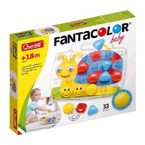 QUERCETTI FANTACOLOR BABY STARTER SET CHIODINI A BOTTONE CON TAVOLETTA E SCHEDE