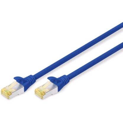 DIGITUS CAVO DI RETE PATCH S/FTP CAT 6A DOPPIA SCHERMATURA 0.5 MT BLU