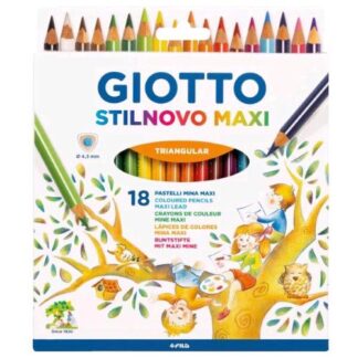GIOTTO STILNOVO MAXI PASTELLO MINA 4.3 mm COLORI ASSORTITI CONF 18 Pz.