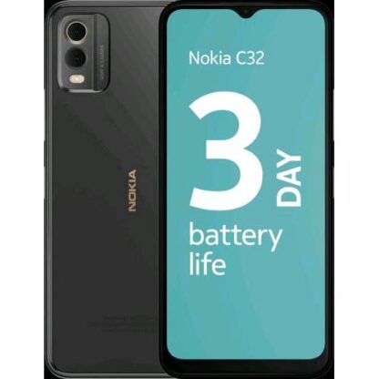 NOKIA C32 DUAL SIM 6.5" OCTA CORE 64GB RAM 4GB 4G LTE DURATA BATTERIA DURATA 3 GIORNI ITALIA CHARCOAL BLACK