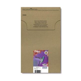 EPSON T0807 MULTIPACK CARTUCCIA INK-JET ORIGINALE 6 COLORI GIALLO CIANO MAGENTA CIANO CHIARO MAGENTA CHIARO NERO RESA STANDARD