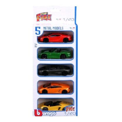 BURAGO STREET FIRE 5 PACK MODELLI ASSORTITI SCALA 1:43 CONF 5 Pz.