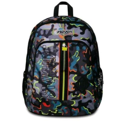 SEVEN ADVANCED DYE ON BOY ZAINO IN POLIESTERE CHIUSURA CON ZIP 31X43X24 CM 30 LT FANTASIA