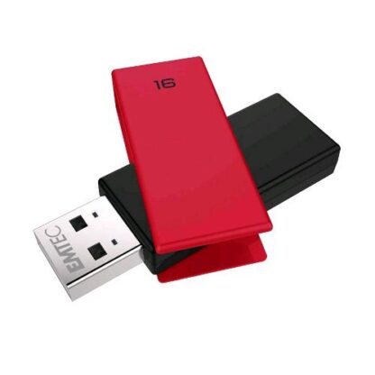 EMTEC C350 FLASH DRIVE CHIAVETTA USB 2.0 16GB SCRIVIBILE ROSSO NERO