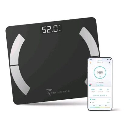 TECHMADE TM-SCALE-BK BILANCIA PESAPERSONE SMART DIGITALE WI-FI MAX 180 kg BLACK