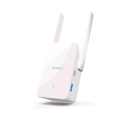 TENDA A33 RANGE EXTENDER AX3000 Wi-Fi 6 DUAL BAND 2 ANTENNE PORTA LAN RJ-45 GIGABIT ETHERNET 10/100/1000 MBPS 1 PULSANTE WPS BIANCO