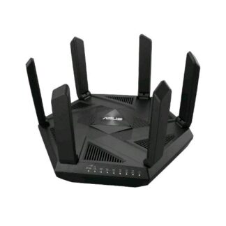 ASUS RT-AXE7800 ROUTER ESTENDIBILE TRI-BAND WIFI 6E 6GHZ 2.5G ASUS SAFE BROWSING AIPROTECTION PRO GUARD SHARED SECURE VPN PARENTAL CONTROL LINK AGGREGATION BLACK