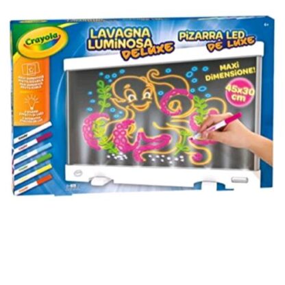 CRAYOLA LAVAGNA LUMINOSA DELUXE CON 6 PENNARELLI GELFX