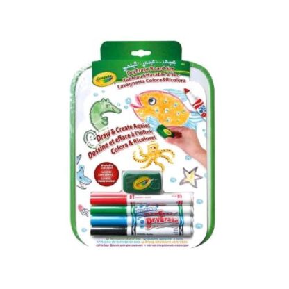 CRAYOLA LAVAGNETTA COLORA RICOLORA CON PENNARELLI LAVABILE E UN CANCELLINO COLORI ASSORTITI