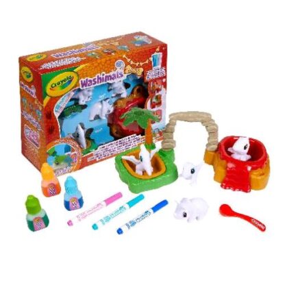 CRAYOLA WASHIMALS DINOSAURS SET ATTIVIT COLORA E LAVA CON DINOSAURI COLORI ASSORTITI