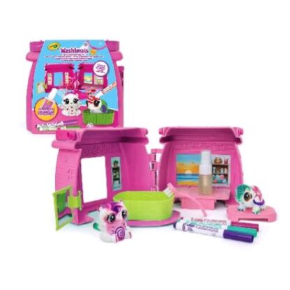 CRAYOLA WASHIMALS PETS SET ATTIVITA' COLORA E LAVA SPA PROFUMATA COLORI ASSORTITI