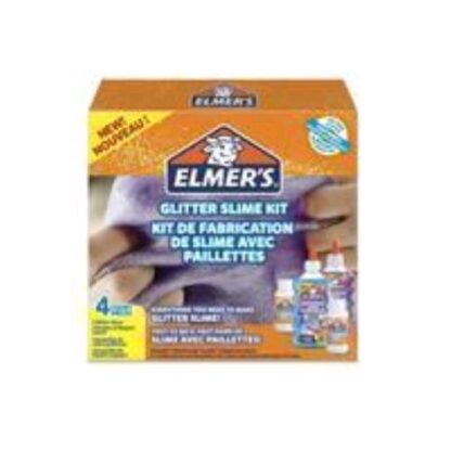 ELMERS SLIME KIT GLITTER 2 FLACONI DI COLLA DA 177 ML E 2 FLACONI DI MAGICAL LIQUID DA 68 ML BLU VIOLA