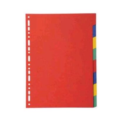 EXACOMPTA DIVISORI IN CARTONCINO RICICLATO 220GR 225X297 mm 8 TASTI COLORI ASSORTITI