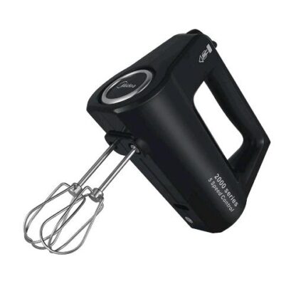 MIDEA HM0293 SBATTITORE A IMMERSIONE 400W CON 2 FRUSTE IN METALLO SBATTITORE A MANO PROFESSIONALE 5 VELOCITA REGOLABILI PER IMPASTI UOVA DOLCI PASTA BATTERS NERO