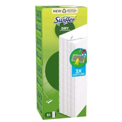 SWIFFER PANNI CATTURAPOLVERE OTTIMO PER TUTTI I TIPI DI PAVIMENTO E PER I PELI DI ANIMALI CONF 51 Pz.