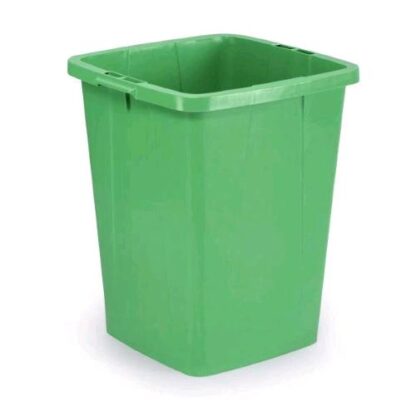 DURABLE DURABIN 90 PATTUMIERA IN PP 610X520X490 mm 90 LT CON MANIGLIE VERDE