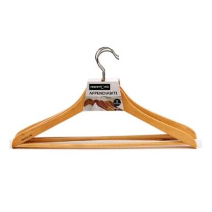 PERFETTO ATTACCAPANNI IN LEGNO CM 42 CONF 3 Pz.