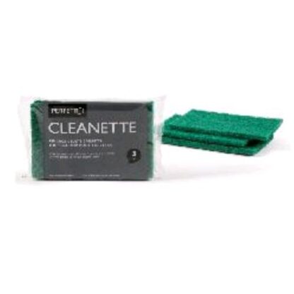 PERFETTO CLEANETTE SPUGNA FIBRA ABRASIVA 10X15 CM VERDE CONF 3 Pz.