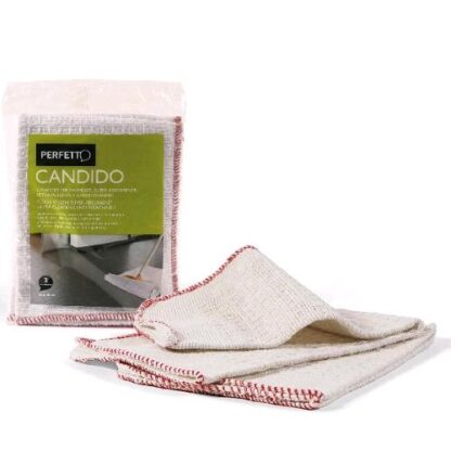 PERFETTO CANDIDO STROFINACCIO PAVIMENTI IN COTONE 56X40 CM BIANCO CONF 2 Pz.