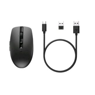 HP PC 710 MOUSE RECHARGEABLE SILENZIOSO OTTICO 3.000 DPI 6 PULSANTI SCORIMENTO IPERVELOCE COMPATTO NERO