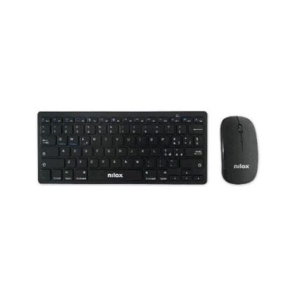 NILOX NXKMMB00001 KIT TASTIERA SLIM + MOUSE OTTICO WIRELESS 1.600 DPI LAYOUT ITALIA BLACK