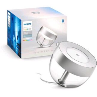 PHILIPS HUE IRIS LAMPADA LED SMART DA TAVOLO INTELLIGENTE BLUETOOTH COMPATIBILE CON ALEXA GOOGLE ASSISTANT E APPLE HOME KIT BIANCO/ARGENTO