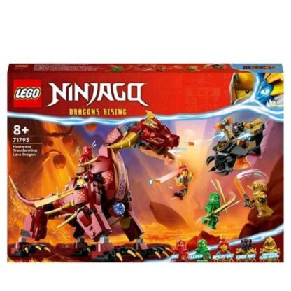 LEGO NINJAGO DRAGONE DI LAVA TRANSFORMER HEATWAVE CON DRAGO E 5 MINIFIGURE