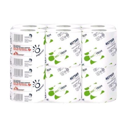 PAPERNET CARTA IGIENICA MICROGOFFRATA 2 VELI 18.15 MT 165 STRAPPI BIANCO CONF 12 Pz.