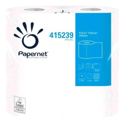 PAPERNET CARTA IGIENICA IN PURA CELLULOSA 2 VELI 20.9 MT 190 STRAPPI BIANCO CONF 4 Pz.