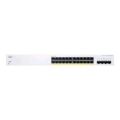 CISCO BUSINESS 220 SERIES CBS220-24P-4X-EU SWITCH GESTITO 24 x 10/100/1000 (PoE+) + 4 x 10 Gigabit SFP+ (uplink) PoE+ (195 W) MONTABILE SU RACK