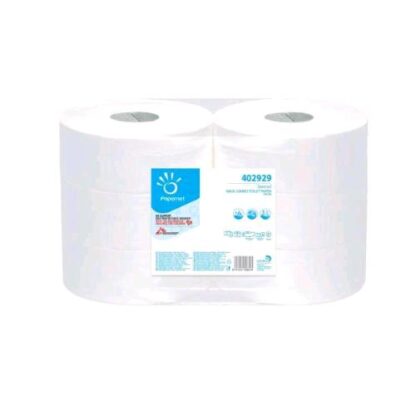 PAPERNET CARTA IGIENICA MAXI JUMBO IN PURA CELLULOSA 2 VELI 371.5 MT BIANCO CONF 6 PZ.