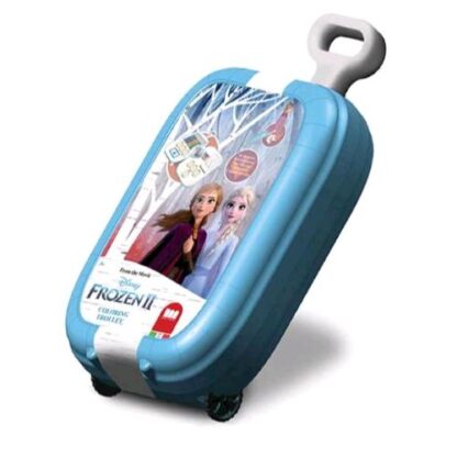 MULTIPRINT FROZEN 2 TROLLEY CON PENNARELLI TIMBRI ACTIVITY BOOK INCHIOSTRO E ADESIVI COLORI ASSORTITI