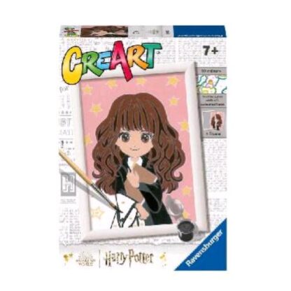 RAVENSBURGER CREART SERIE E HARY POTTER HERMIONE KIT PER DIPINGERE CON I NUMERI CON TAVOLA PRESTAMPATA COLORI PENNELLO E CORNICE