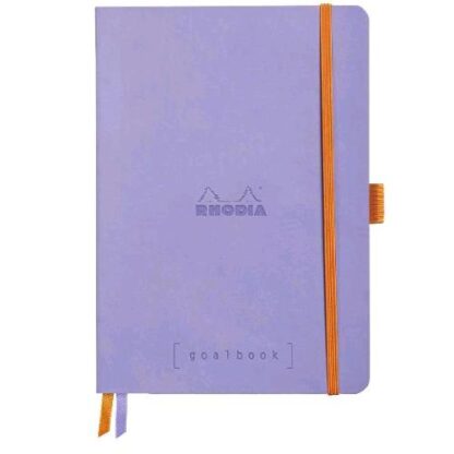 RHODIA GOALBOOK TACCUINO FILOREFE 90 GR 150X210 mm A5 224 PAGINE PUNTINATE COPERTINA MORBIDA CON ELASTICO IRIS