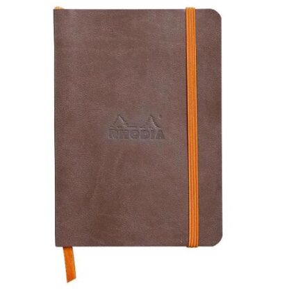 RHODIA RHODIARAMA TACCUINO FILOREFE 90 GR 150X210 mm A5 160 PAGINE A RIGHE COPERTINA MORBIDA CON ELASTICO CIOCCOLATO