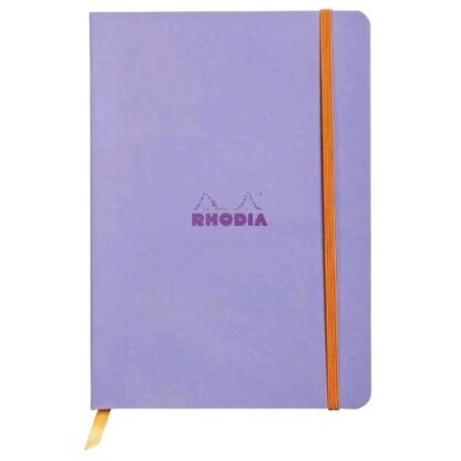 RHODIA RHODIARAMA TACCUINO FILOREFE 90 GR 150X210 mm A5 160 PAGINE A RIGHE COPERTINA MORBIDA CON ELASTICO IRIS