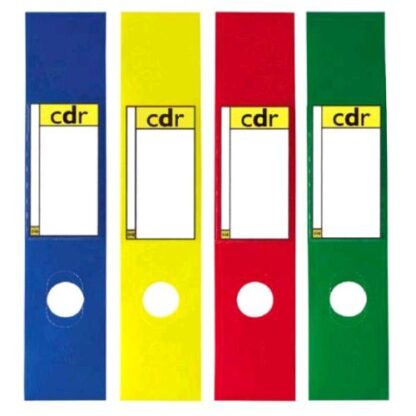 SEI ROTA COPRIDORSO CDR AUTOADESIVO IN PLASTICA 70X345 mm CON PORTA CARTELLINO BLU CONF 10 Pz.
