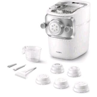 PHILIPS HR2660/00 MACCHINA PER LA PASTA 200W COMPLETAMENTE AUTOMATIZZATA TECNOLOGIA PRIEXTRUDE CON 6 TRAFILE BIANCO